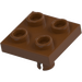 LEGO Reddish Brown Plate 2 x 2 with Bottom Pin (No Holes) (2476 / 48241)