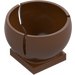 LEGO Reddish Brown Plate 2 x 2 with Hemispherical Socket 3 x 3 x 2 (44358)