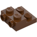 LEGO Reddish Brown Plate 2 x 2 x 0.7 with 2 Studs on Side (4304 / 99206)