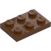 LEGO Brun Rougeâtre assiette 2 x 3 (3021)