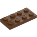 LEGO Brun Rougeâtre assiette 2 x 4 (3020)