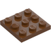 LEGO Rödaktig Brun Platta 3 x 3 (11212)