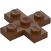 LEGO Reddish Brown Plate 3 x 3 Cross (15397)