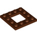 LEGO Brun rougeâtre assiette 4 x 4 avec 2 x 2 Open Centre (64799)