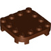 LEGO Brun rougeâtre assiette 4 x 4 x 0.7 avec Coins arrondis et Empty Middle (66792)