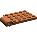 LEGO Roodachtig Bruin Plaat 4 x 5 Trap Deur Gebogen scharnier (30042)