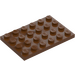 LEGO Reddish Brown Plate 4 x 6 (3032)