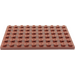 LEGO Roodachtig Bruin Plaat 6 x 10 (3033)