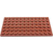 LEGO Reddish Brown Plate 6 x 12 (3028)