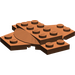 LEGO Brun rougeâtre assiette 6 x 6 x 0.667 Traverser avec Dome (30303)