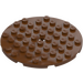 LEGO Rødbrun Plate 8 x 8 Rund Sirkel (74611)