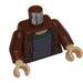 LEGO Roodachtig Bruin Ron Weasley met Brown Shirt en Striped Jumper Torso (973)
