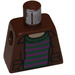 LEGO Reddish Brown Ron Weasley with Brown Shirt and Striped Jumper Torso without Arms (973)