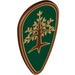 LEGO Reddish Brown Shield - Long with Tree with Gold Leaves (2586 / 12644)