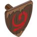 LEGO Reddish Brown Shield - Triangular with Kokiri Symbol (3846)