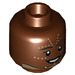 LEGO Reddish Brown Shuri Minifigure Head (Recessed Solid Stud) (3626 / 77211)