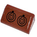LEGO Reddish Brown Slope 1 x 2 (31°) with Black Rings Sticker (85984)