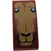 LEGO Reddish Brown Slope 1 x 2 Curved Inverted with Goat Face with Dark Tan Fur (24201 / 90284)