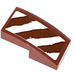 LEGO Reddish Brown Slope 1 x 2 Curved with White Stripe on Reddish Brown (right to left) Sticker (11477)