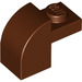LEGO Reddish Brown Slope 1 x 2 x 1.3 Curved with Plate (6091 / 32807)
