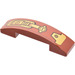 LEGO Reddish Brown Slope 1 x 4 Curved Double with Panel (Right) Sticker (93273)