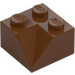 LEGO Reddish Brown Slope 2 x 2 (45°) with Double Concave (Rough Surface) (3046 / 4723)