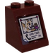 LEGO Reddish Brown Slope 2 x 2 x 2 (65°) with Lost Cat 528-7365 Poster Sticker with Bottom Tube (3678)