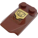LEGO Roodachtig Bruin Helling 2 x 3 x 0.7 Gebogen met Vleugel met Cow Hoorn Sticker (47456)