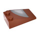 LEGO Reddish Brown Slope 2 x 4 (18°) with Grey Quarter Circle (Right) Sticker (30363)