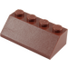 LEGO Rötlich-braun Steigung 2 x 4 (45°) mit rauer Oberfläche (3037)