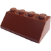 LEGO Roodachtig Bruin Helling 2 x 4 (45°) met glad oppervlak (3037)