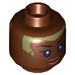 LEGO Reddish Brown Stass Allie Head (Recessed Solid Stud) (3626 / 14172)