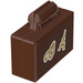 LEGO Reddish Brown Suitcase (Small) with Decorative ‘O’ and Eiffel Tower Sticker (4449)