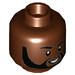 LEGO Reddish Brown T&#039;Challa Head (Recessed Solid Stud) (3626)