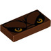 LEGO Reddish Brown Tile 1 x 2 with Animal Eyes with Groove (3069 / 15686)