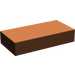 LEGO Reddish Brown Tile 1 x 2 without Groove (3069)
