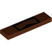 LEGO Reddish Brown Tile 1 x 4 with Frozone Mouth (2431 / 39132)