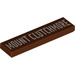 LEGO Reddish Brown Tile 1 x 4 with Mount Clutchmore Sign (2431 / 38682)