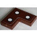 LEGO Reddish Brown Tile 2 x 2 Corner with 3 White Dots Sticker (14719)