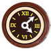 LEGO Brun rougeâtre Tuile 2 x 2 Rond avec Antique Clock Autocollant avec porte-goujon inférieur (14769)