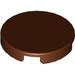 LEGO Reddish Brown Tile 2 x 2 Round with &quot;X&quot; Bottom (4150)