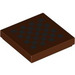 LEGO Reddish Brown Tile 2 x 2 with Black Pixel Squares with Groove (3068 / 102480)