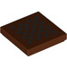 LEGO Reddish Brown Tile 2 x 2 with black pixel squares with Groove (3068 / 102480)