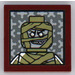 LEGO Brun rougeâtre Tuile 2 x 2 avec Mummy Portrait Autocollant avec rainure (3068)