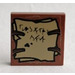 LEGO Reddish Brown Tile 2 x 2 with Orcish Runes Sticker with Groove (3068)