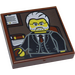 LEGO Reddish Brown Tile 2 x 2 with Portrait of Older Bearded Man with Groove (3068 / 25808)