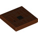 LEGO Reddish Brown Tile 2 x 2 with Sandcrawler with Black square with Groove (3068 / 77268)