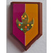 LEGO Reddish Brown Tile 2 x 3 Pentagonal with Gold Holographic Leaf on Magenta and Orange Sticker (22385)