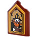LEGO Reddish Brown Tile 2 x 3 Pentagonal with Picture of V*I Wizard with Book Sticker (22385)