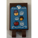 LEGO Reddish Brown Tile 2 x 3 with Horizontal Clips with Acorn, Apple and Jar Sticker (Thick Open &#039;O&#039; Clips) (30350)